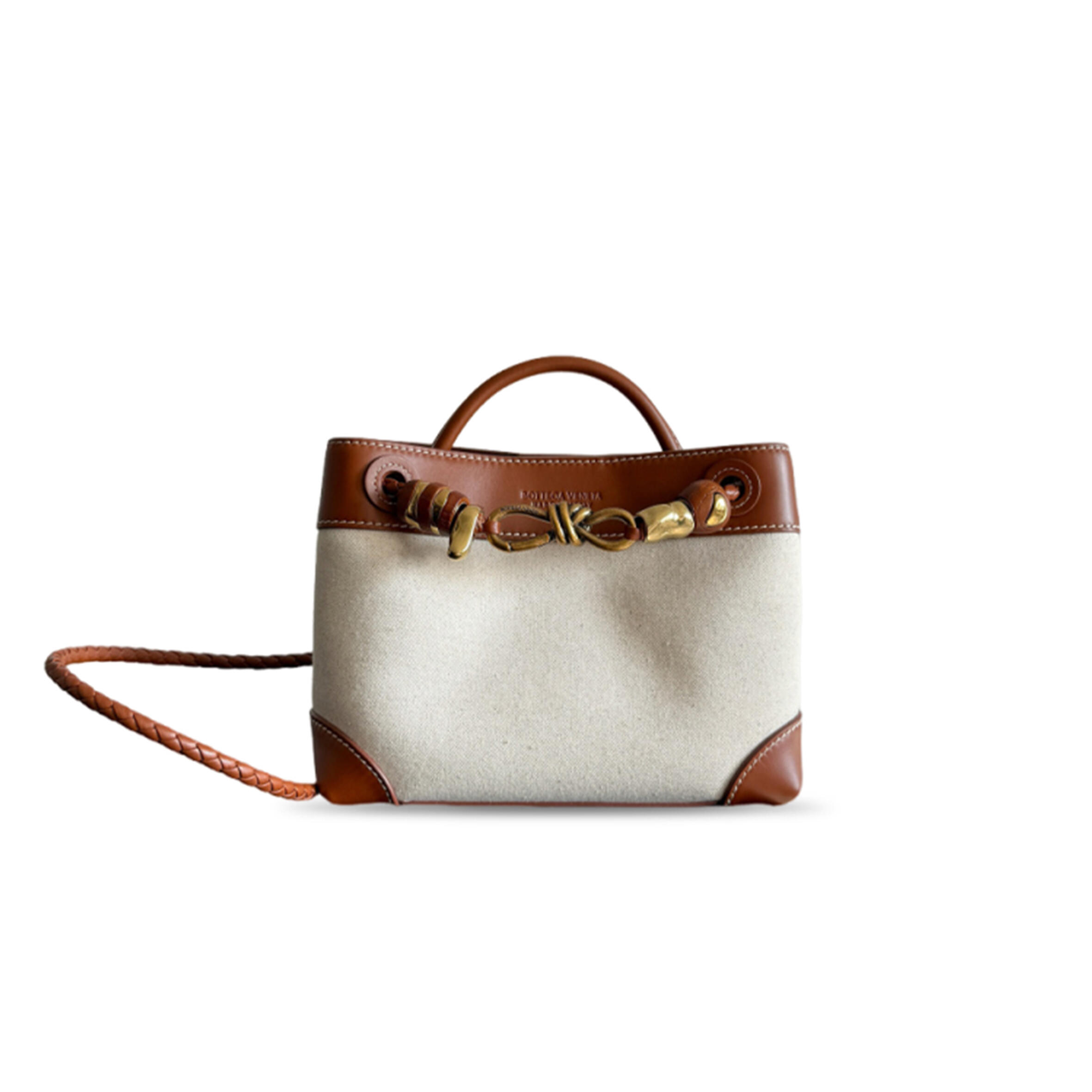 b0tt*ga Ven*ta small andiamo bag gold hardware 791594 (25*22*10.5cm)
